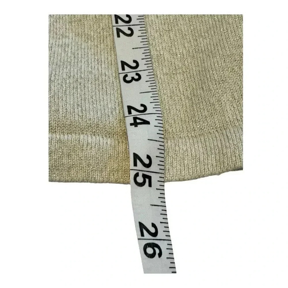 Jones New York Medium Signature Gold‎ Cream Cowl Neck Drawstring Sweater - Picture 7 of 8